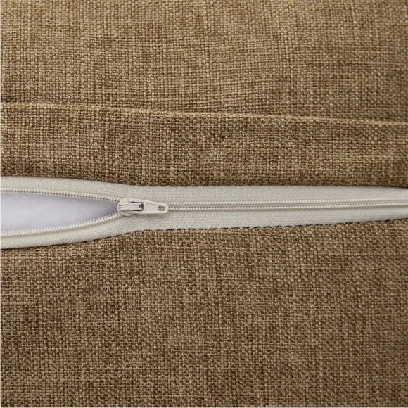 Farmhouse Mid Century Modern Bohemian Decorative Brown Linen Pillow Case Cover - Picture 3 of 15